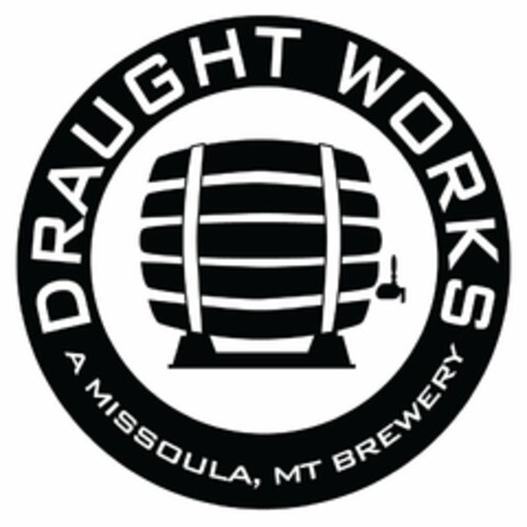 DRAUGHT WORKS A MISSOULA, MT BREWERY Logo (USPTO, 16.10.2014)