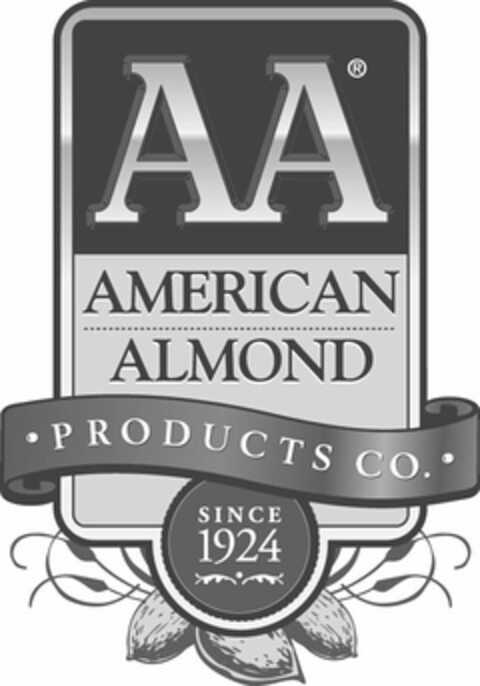 AA AMERICAN ALMOND · PRODUCTS CO. · SINCE 1924 Logo (USPTO, 29.09.2015)