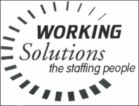 WORKING SOLUTIONS THE STAFFING PEOPLE Logo (USPTO, 03/16/2016)