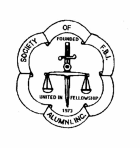 SOCIETY OF FBI ALUMNI, INC. UNITED IN FELLOWSHIP FOUNDED 1973 Logo (USPTO, 15.06.2017)