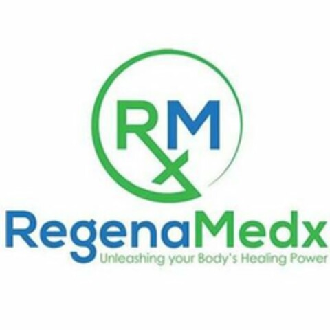 RXM REGENAMEDX UNLEASHING YOUR BODY'S HEALING POWER Logo (USPTO, 19.03.2018)