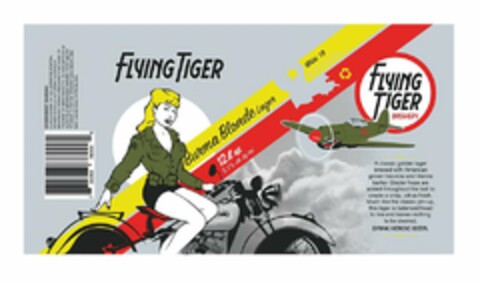 BURMA BLONDE LAGER FLYING TIGER FLYING BREWERY Logo (USPTO, 05/29/2018)