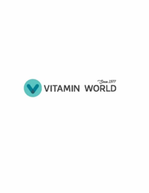 V SINCE 1977 VITAMIN WORLD Logo (USPTO, 23.04.2019)