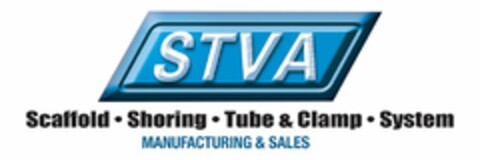 STVA SCAFFOLD · SHORING · TUBE & CLAMP · SYSTEM MANUFACTURING & SALES Logo (USPTO, 06/03/2019)