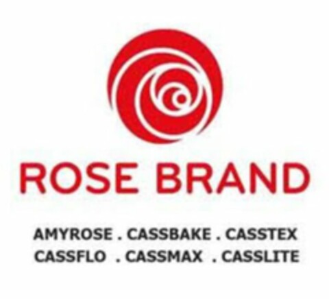 ROSE BRAND AMYROSE CASSBAKE CASSTEX CASSFLO CASSMAX CASSLITE Logo (USPTO, 13.06.2019)