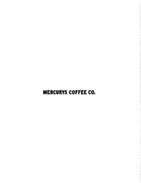 MERCURYS COFFEE CO. Logo (USPTO, 17.06.2020)