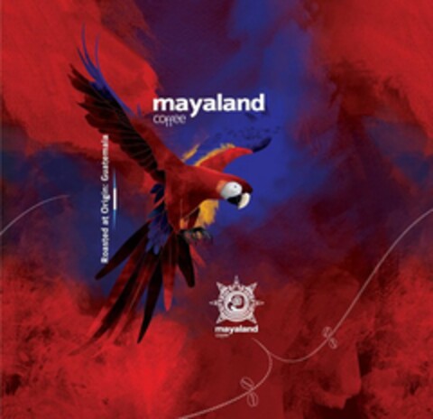 MAYALAND COFFEE ROASTED AT ORIGIN: GUATEMALA MAYALAND COFFEE Logo (USPTO, 12/20/2011)