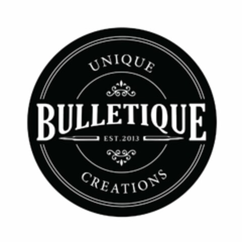 BULLETIQUE UNIQUE CREATIONS EST. 2013 Logo (USPTO, 23.10.2014)