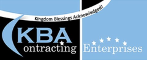 KBA CONTRACTING ENTERPRISES KINGDOM BLESSINGS ACKNOWLEDGED! Logo (USPTO, 25.02.2015)