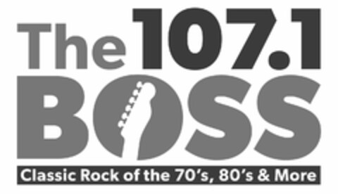 107.1 THE BOSS CLASSIC ROCK OF THE 70'S, 80'S & MORE Logo (USPTO, 03/08/2017)