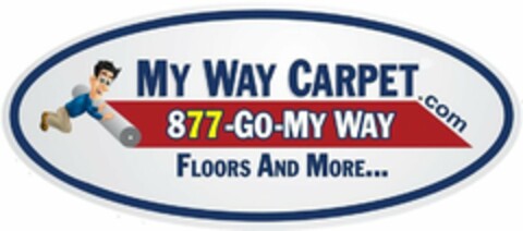 MY WAY CARPET.COM 877-GO-MY WAY FLOORS AND MORE... Logo (USPTO, 12/04/2017)