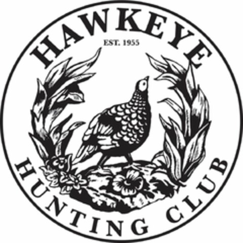 HAWKEYE HUNTING CLUB EST. 1955 Logo (USPTO, 04/11/2018)