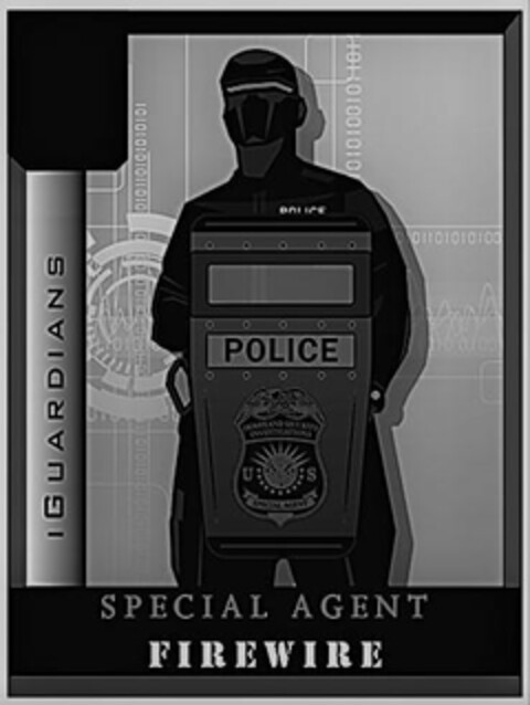 POLICE HOMELAND SECURITY INVESTIGATIONSUS SPECIAL AGENT IGUARDIANS SPECIAL AGENT FIREWIRE POLICE Logo (USPTO, 07/17/2018)