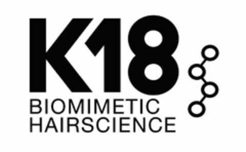 K18 BIOMIMETIC HAIRSCIENCE Logo (USPTO, 08.07.2020)