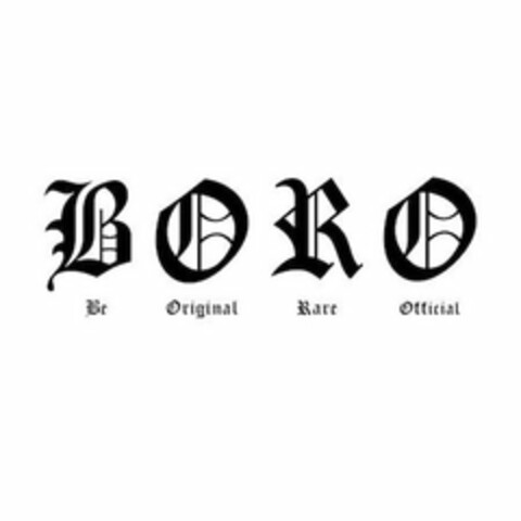 BORO BE ORIGINAL RARE OFFICIAL Logo (USPTO, 07/29/2020)