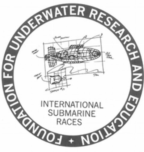 FOUNDATION FOR UNDERWATER RESEARCH AND EDUCATION INTERNATIONAL SUBMARINE RACES SKETCH #01 THRUST BLOW 8 DUCTED THRUST POWER POSITION 2 2ND TRIM TANK 7M Logo (USPTO, 08/17/2020)