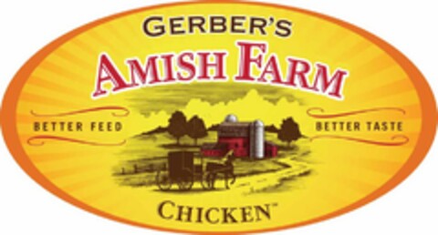 GERBER'S AMISH FARM CHICKEN BETTER FEED BETTER TASTE Logo (USPTO, 10/28/2010)