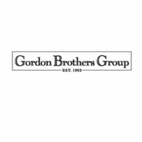 GORDON BROTHERS GROUP EST. 1903 Logo (USPTO, 13.12.2010)