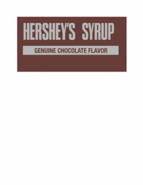 HERSHEY'S SYRUP GENUINE CHOCOLATE FLAVOR Logo (USPTO, 07.09.2011)