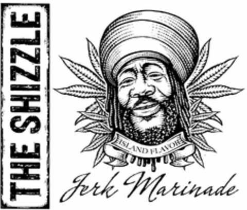 THE SHIZZLE ISLAND FLAVOR JERK MARINADE Logo (USPTO, 12/22/2011)