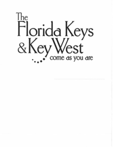 THE FLORIDA KEYS & KEY WEST COME AS YOUARE Logo (USPTO, 07/31/2014)