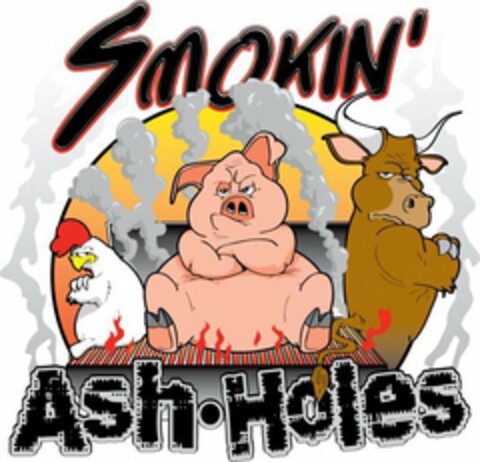 SMOKIN' ASH-HOLES Logo (USPTO, 11.08.2014)