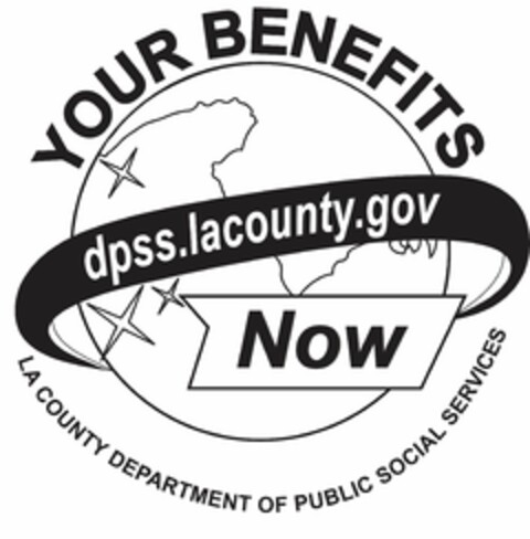 YOUR BENEFITS NOW DPSS.LACOUNTY.GOV LA COUNTY DEPARTMENT OF SOCIAL SERVICES Logo (USPTO, 22.12.2014)