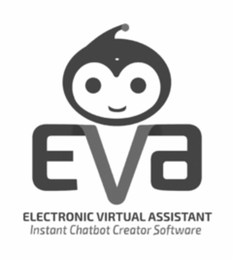 EVA ELECTRONIC VIRTUAL ASSISTANT INSTANT CHATBOT CREATOR SOFTWARE Logo (USPTO, 30.11.2016)