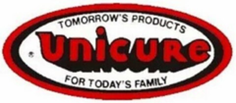 UNICURE TOMORROW'S PRODUCTS FOR TODAY'SFAMILY Logo (USPTO, 30.07.2019)