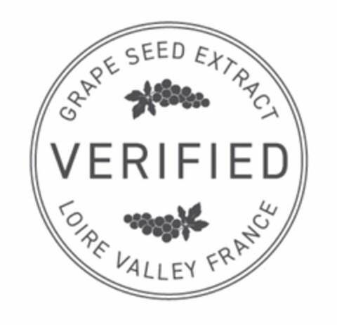 GRAPE SEED EXTRACT VERIFIED LOIRE VALLEY FRANCE Logo (USPTO, 15.08.2019)