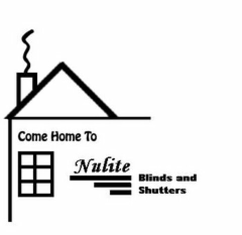 COME HOME TO NULITE BLINDS AND SHUTTERS Logo (USPTO, 29.07.2010)