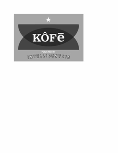 KÔFE POWERED BY INTELLIGENTSIA Logo (USPTO, 04/30/2013)