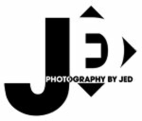 JED PHOTOGRAPHY BY JED Logo (USPTO, 29.10.2013)