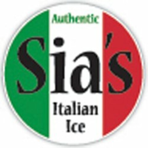 AUTHENTIC SIA'S ITALIAN ICE Logo (USPTO, 08/27/2014)