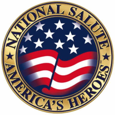 NATIONAL SALUTE AMERICA'S HEROES Logo (USPTO, 04/11/2016)