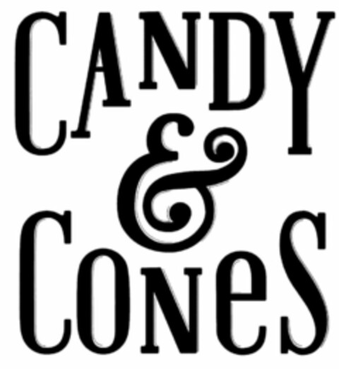 CANDY & CONES Logo (USPTO, 13.04.2016)