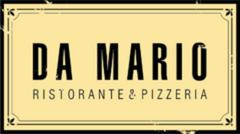DA MARIO RISTORANTE & PIZZERIA Logo (USPTO, 03.01.2017)