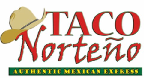 TACO NORTEÑO AUTHENTIC MEXICAN EXPRESS Logo (USPTO, 30.03.2018)