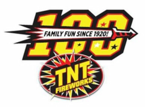 100 FAMILY FUN SINCE 1920! TNT Logo (USPTO, 05/14/2020)