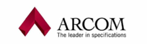 ARCOM THE LEADER IN SPECIFICATIONS Logo (USPTO, 30.11.2009)