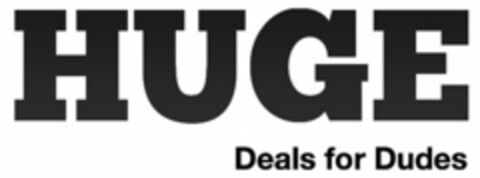 HUGE DEALS FOR DUDES Logo (USPTO, 05/02/2011)