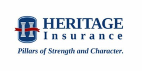 H HERITAGE INSURANCE PILLARS OF STRENGTH AND CHARACTER. Logo (USPTO, 03/15/2013)