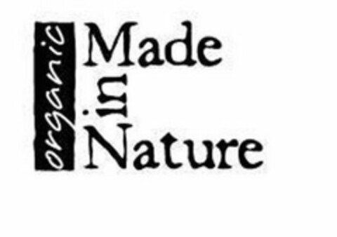 ORGANIC MADE IN NATURE Logo (USPTO, 03/28/2016)