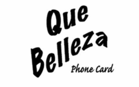 QUE BELLEZA PHONE CARD Logo (USPTO, 18.08.2010)