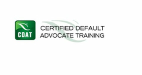 CDAT CERTIFIED DEFAULT ADVOCATE TRAINING Logo (USPTO, 28.09.2011)