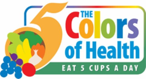 5 THE COLORS OF HEALTH EAT 5 CUPS A DAY Logo (USPTO, 13.03.2012)