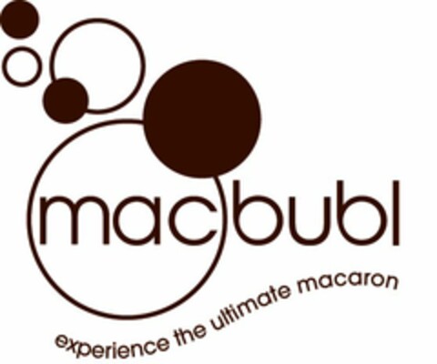 MACBUBL EXPERIENCE THE ULTIMATE MACARON Logo (USPTO, 08/20/2012)