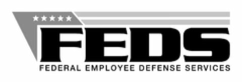 FEDS FEDERAL EMPLOYEE DEFENSE SERVICES Logo (USPTO, 07/15/2013)