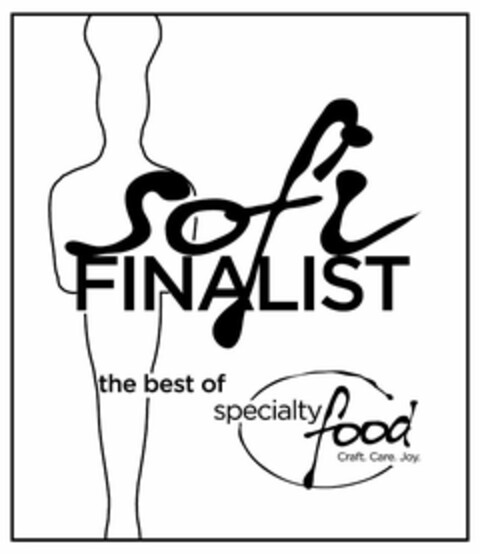 SOFI FINALIST THE BEST OF SPECIALTY FOOD CRAFT.CARE.JOY Logo (USPTO, 02.08.2013)