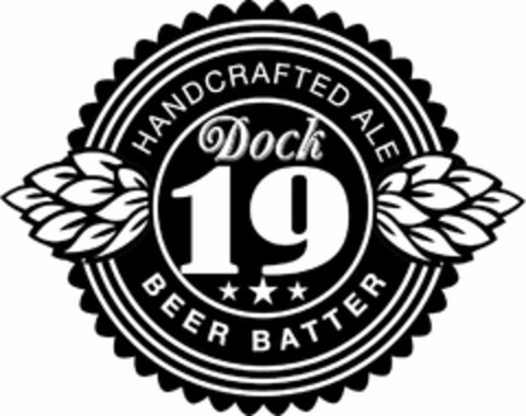 HANDCRAFTED ALE DOCK 19 BEER BATTER Logo (USPTO, 09/10/2014)